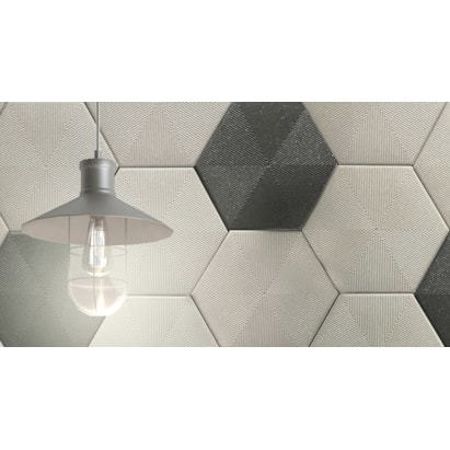 Revestimento Cerâmico Hexagonal 22,8x22,8cm Caixa 1,02m² Ceral Connect Black - 108320245