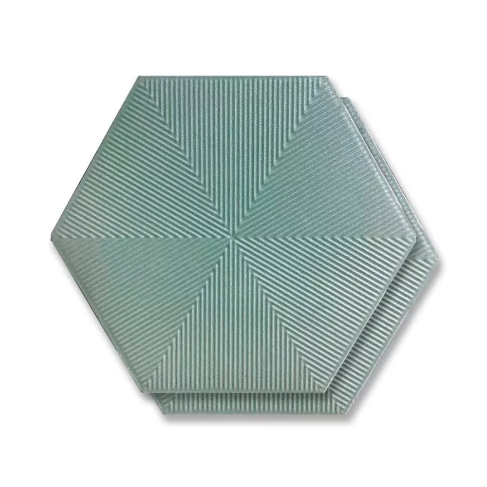 Revestimento Cerâmico Hexagonal 22,8x22,8cm Caixa 1,02m² Ceral Connect Green