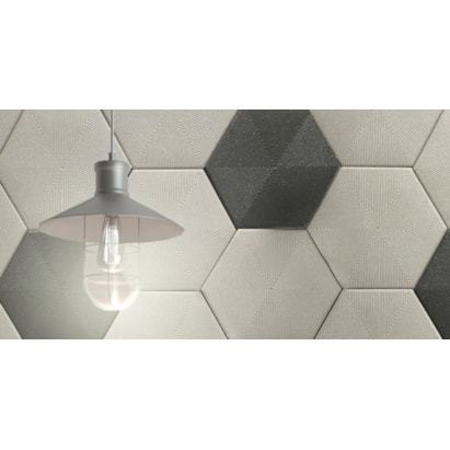 Revestimento Cerâmico Hexagonal 22,8x22,8cm Caixa 1,02m² Ceral Connect Soft Grey - 108320195