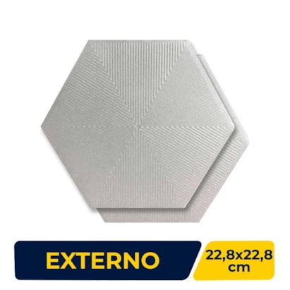 Revestimento Cerâmico Hexagonal 22,8x22,8cm Caixa 1,02m² Ceral Connect Soft Grey - 108320195