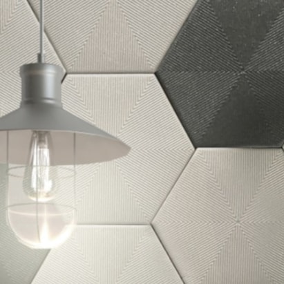 Revestimento Cerâmico Hexagonal 22,8x22,8cm Caixa 1,02m² Ceral Connect Soft Grey - 108320195