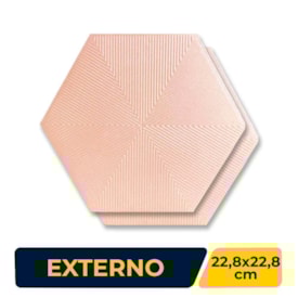 Revestimento Cerâmico Hexagonal 22,8x22,8cm Caixa 1,02m² Ceral Connect Soft Pink - 108320205