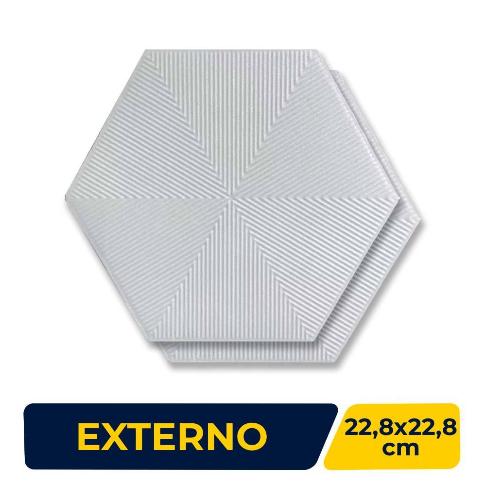 Revestimento Cerâmico Hexagonal 22,8x22,8cm Caixa 1,02m² Ceral Connect White - 108320185