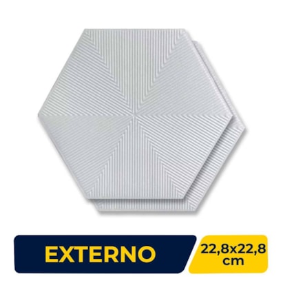 Revestimento Cerâmico Hexagonal 22,8x22,8cm Caixa 1,02m² Ceral Connect White - 108320185