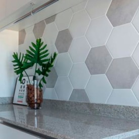Revestimento Cerâmico Hexagonal 22,8x22,8cm Caixa 1,02m² Ceral White - 108320115