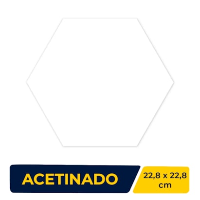 Revestimento Cerâmico Hexagonal 22,8x22,8cm Caixa 1,02m² Ceral White - 108320115
