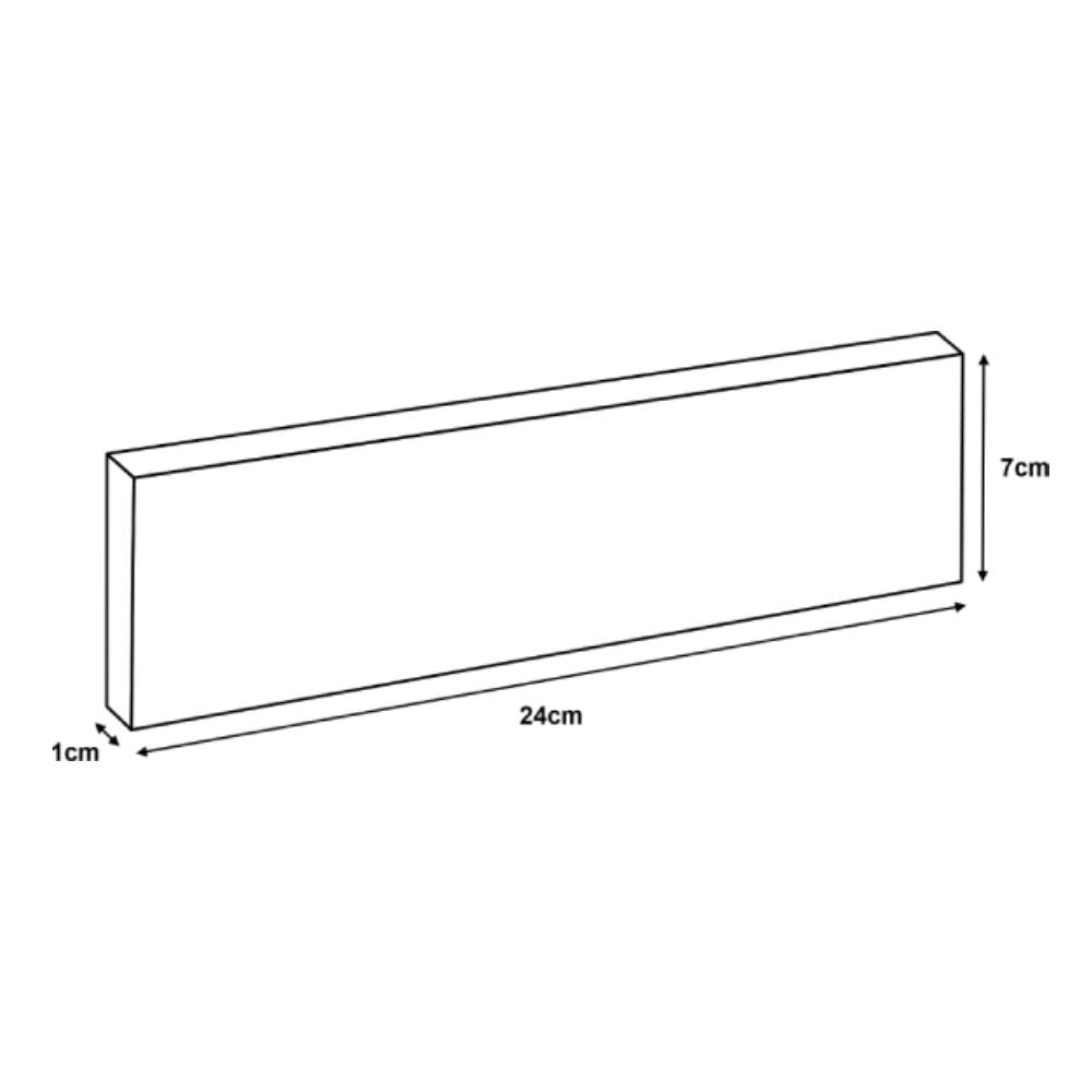 Revestimento Cerâmico Natural 24x07cm Caixa 1,00m² DeRosso Filete Inglês Fendi Claro - 8002.07/2005