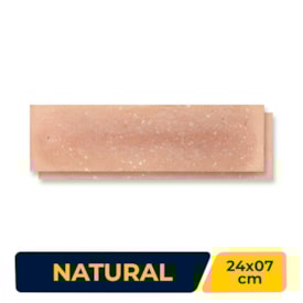 Revestimento Cerâmico Natural 24x07cm Caixa 1,00m² DeRosso Filete Inglês Fendi Claro - 8002072005