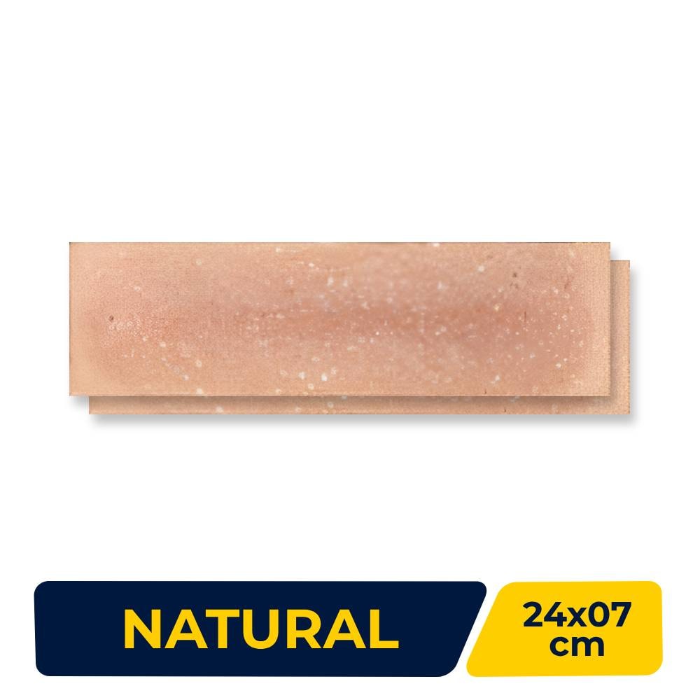 Revestimento Cerâmico Natural 24x07cm Caixa 1,00m² DeRosso Filete Inglês Fendi Claro - 8002072005