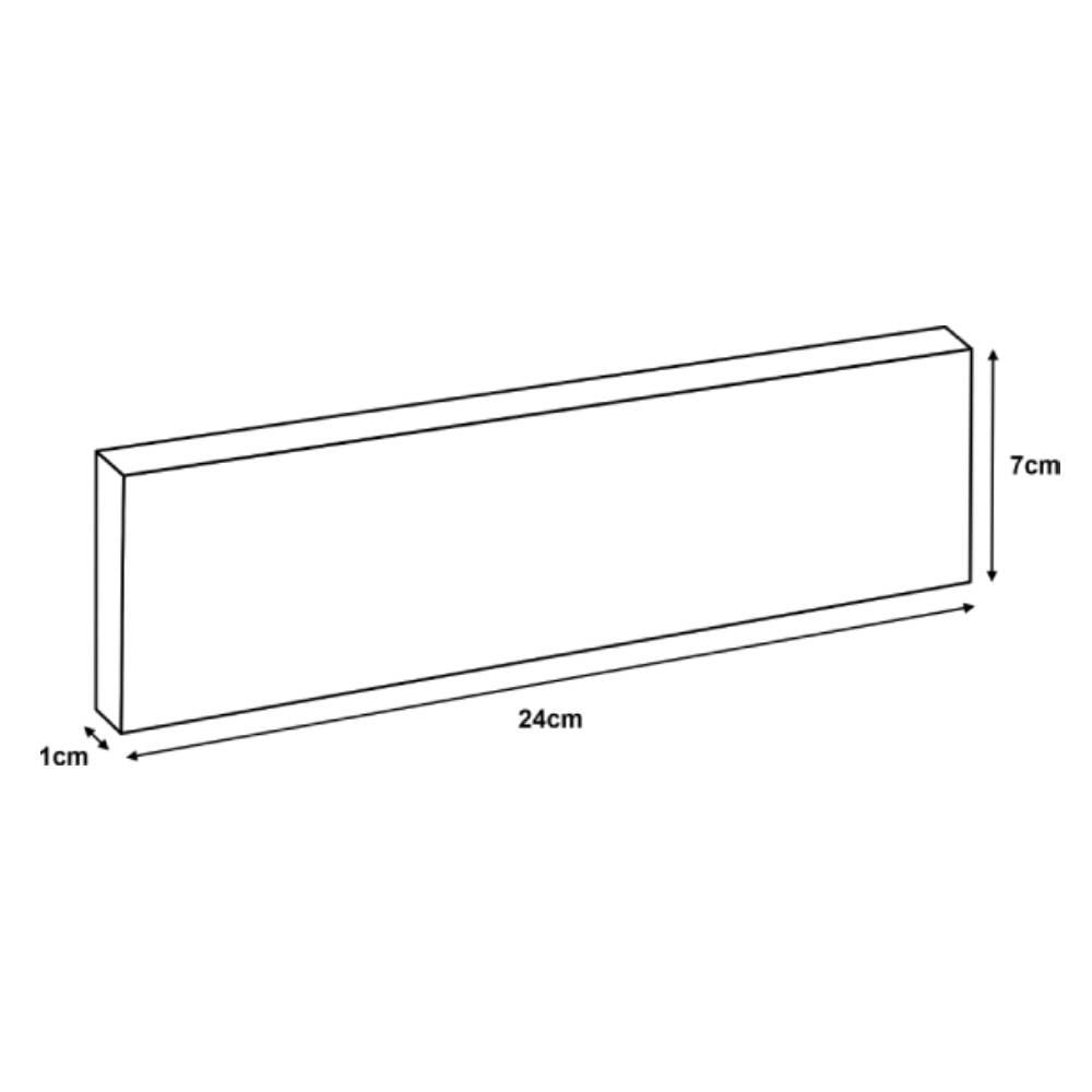 Revestimento Cerâmico Natural 24x07cm Caixa 1,00m² DeRosso Filete Inglês Fendi Escuro - 1982
