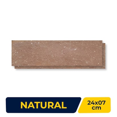 Revestimento Cerâmico Natural 24x07cm Caixa 1,00m² DeRosso Filete Inglês Fendi Escuro - 1982