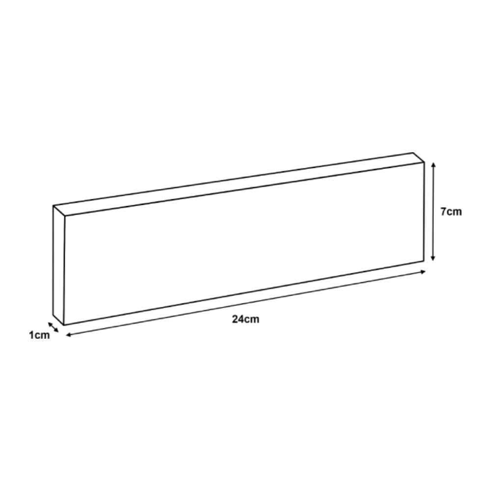 Revestimento Cerâmico Natural 24x07cm Caixa 1,00m² DeRosso Filete Inglês Nude - 8007.07/2004