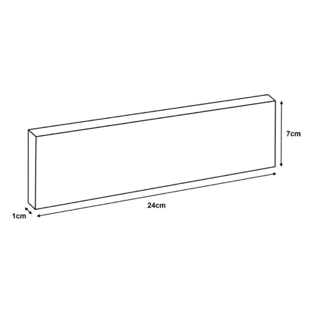 Revestimento Cerâmico Natural 24x07cm Caixa 1,00m² DeRosso Filete Inglês Rosado - 8006.07