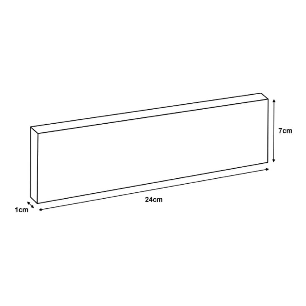 Revestimento Cerâmico Natural 24x07cm Caixa 1,00m² DeRosso Filete Inglês Tabaco - 8013.07/2174