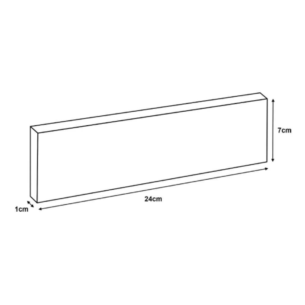 Revestimento Cerâmico Natural 24x07cm Caixa 1,00m² DeRosso Filete Inglês Tabaco - 8013072174