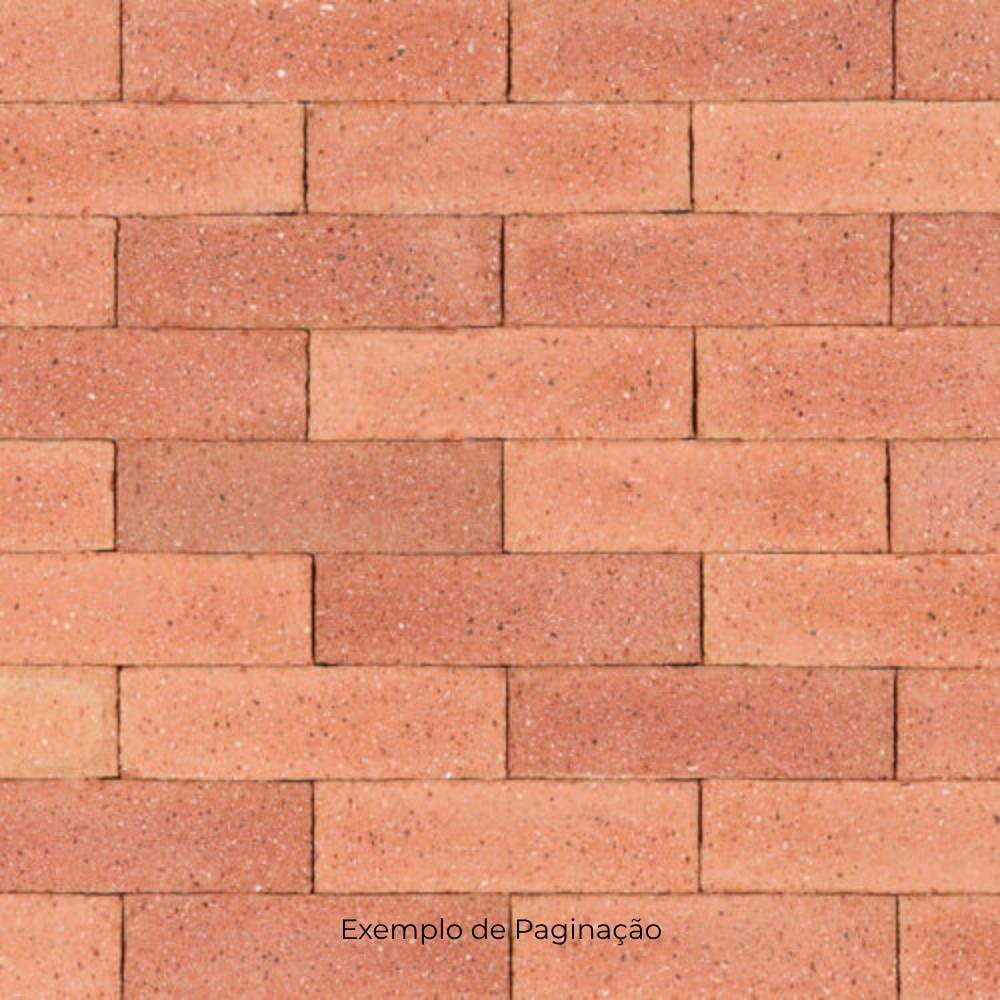 Revestimento Cerâmico Natural 24x07cm Caixa 1,00m² DeRosso Filete Inglês Vermelho Alaranjado - 8012.07/2115