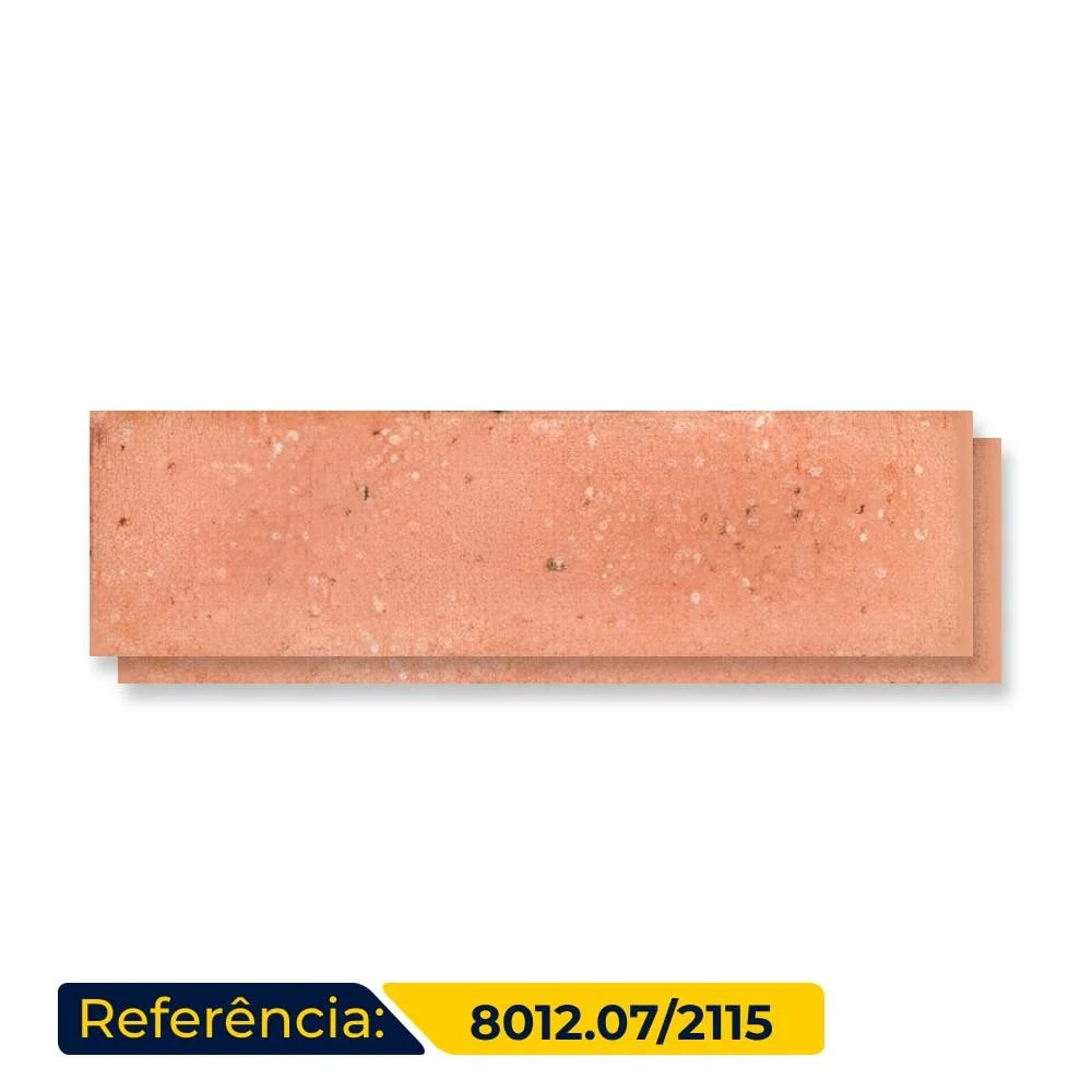 Revestimento Cerâmico Natural 24x07cm Caixa 1,00m² DeRosso Filete Inglês Vermelho Alaranjado - 8012072115