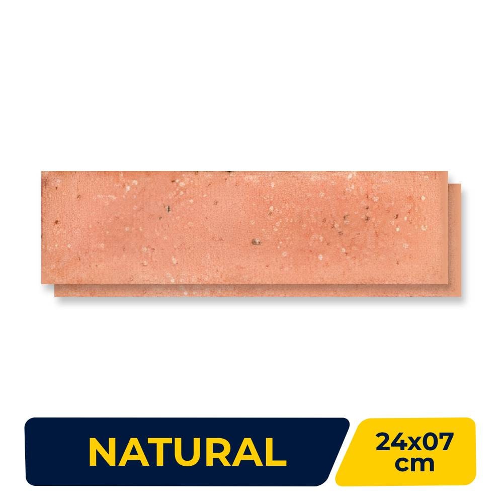 Revestimento Cerâmico Natural 24x07cm Caixa 1,00m² DeRosso Filete Inglês Vermelho Alaranjado - 8012072115
