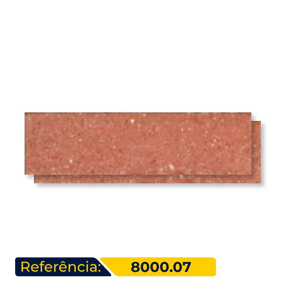 Revestimento Cerâmico Natural 24x07cm Caixa 1,00m² DeRosso Filete Inglês Vermelho Claro - 8000.07