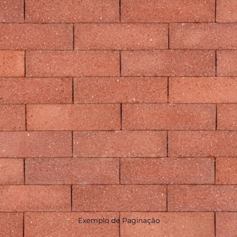 Revestimento Cerâmico Natural 24x07cm Caixa 1,00m² DeRosso Filete Inglês Vermelho Claro - 8000.07