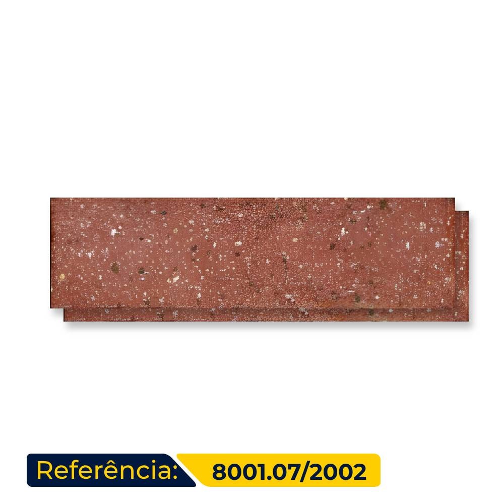 Revestimento Cerâmico Natural 24x07cm Caixa 1,00m² DeRosso Filete Inglês Vermelho Escuro - 8001.07/2002