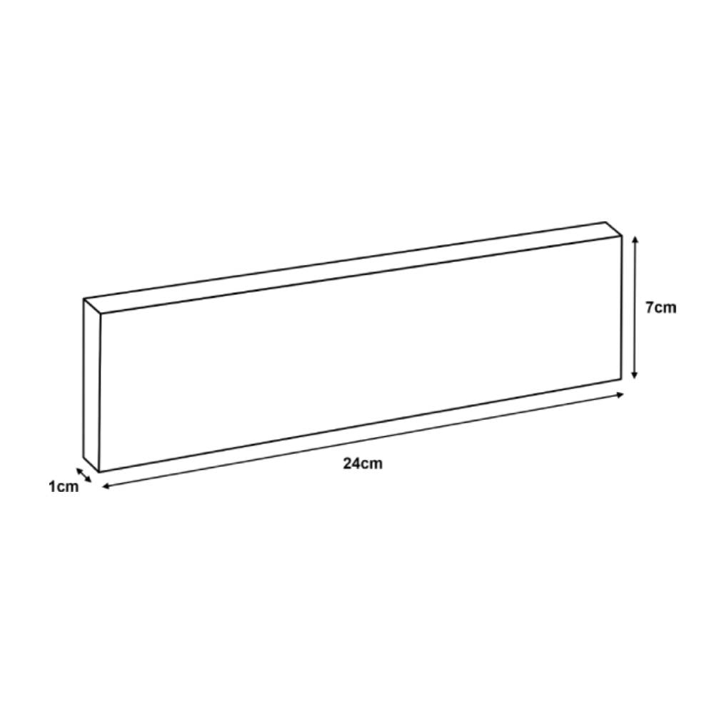 Revestimento Cerâmico Natural 24x07cm Caixa 1,00m² DeRosso Filete Inglês Vermelho Escuro - 8001.07/2002