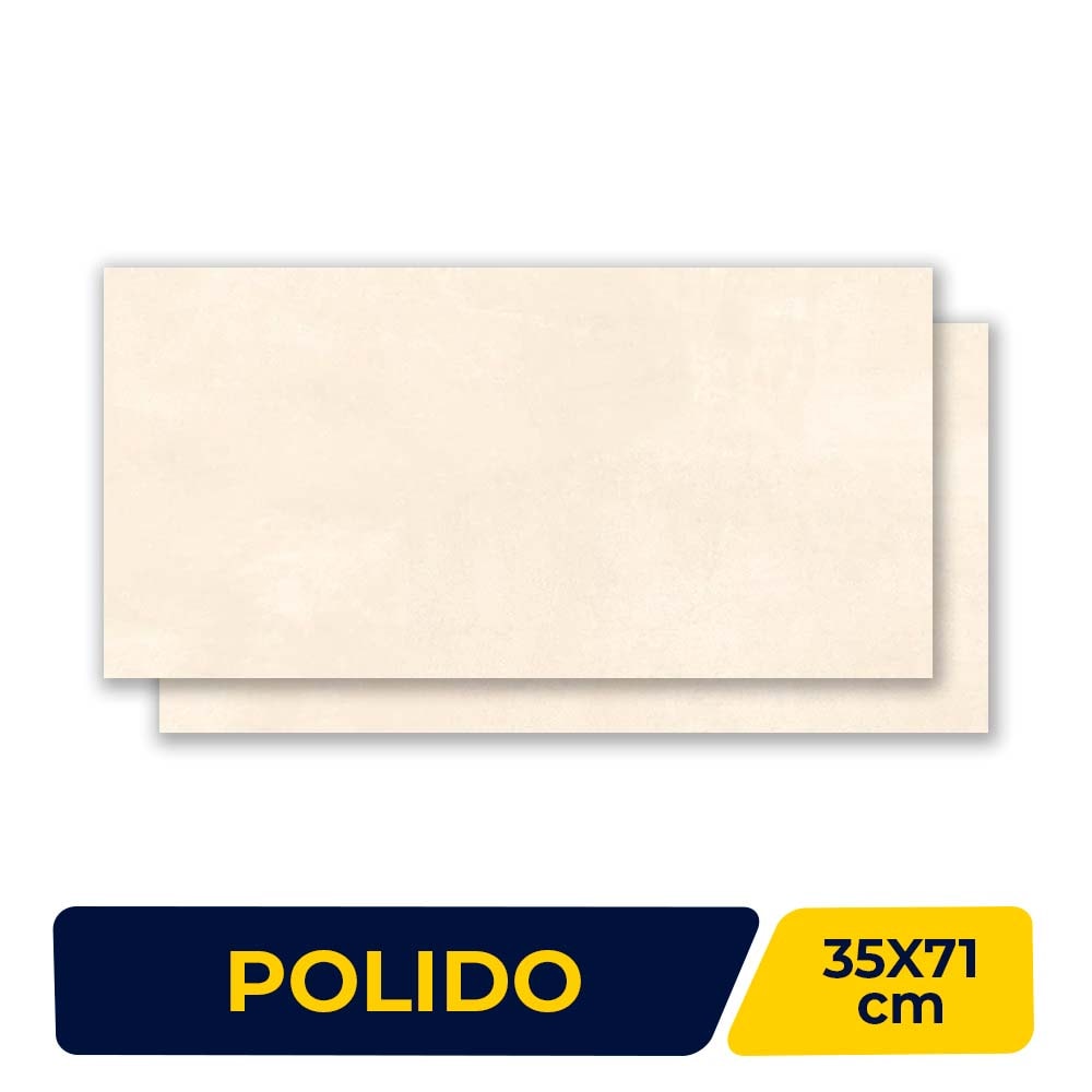 Revestimento Cerâmico Polido 35x71cm Caixa 2,00m² Duragres Alvorada Bege - 2143-A