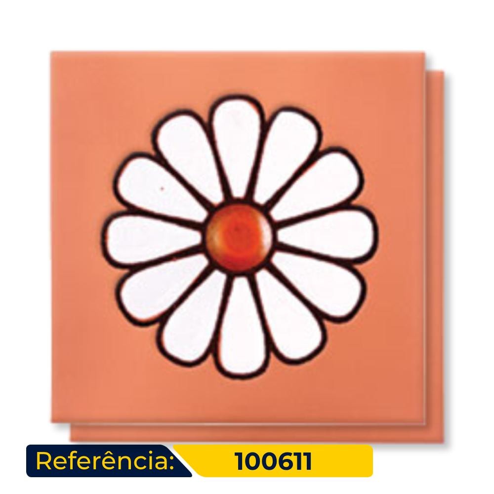 Revestimento Cerâmico Tozeto 11,5x11,5cm Eurogres Terracota Unidade - 100611