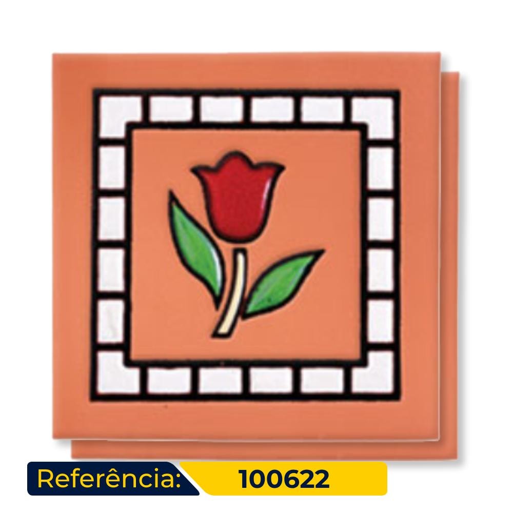 Revestimento Cerâmico Tozeto 11,5x11,5cm Eurogres Terracota Unidade - 100622