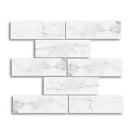 Revestimento de Parede 10,5x25cm Caixa 1,05m² Carrara Blanco - UWCB100-410