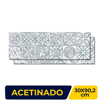 Revestimento de Parede Acetinado 30x90,2cm Caixa 1,08m² Roca INS Marrocos Gardem MT Retificado - FZH01AW16