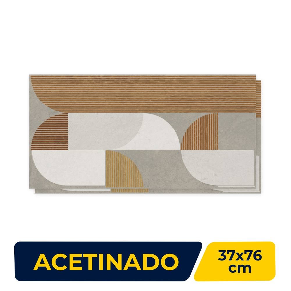 Revestimento de Parede Acetinado 37x76cm Caixa 1,97m² Karina Forma Retificado - 34017