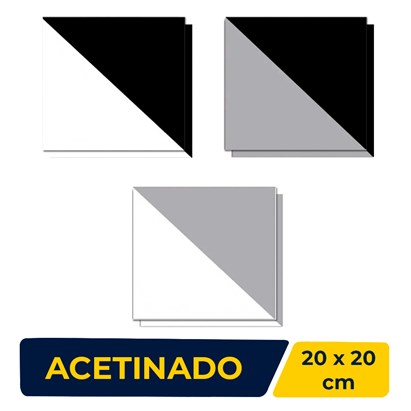 Revestimento de Parede Cerâmico 20x20cm Caixa 1,69m² Ceral Decor Geométrico - 18101845