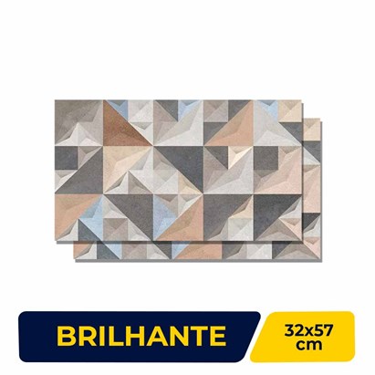 Revestimento de Parede Cerâmico 32x57cm Caixa 2,00m² Karina Origami Mix - 37114