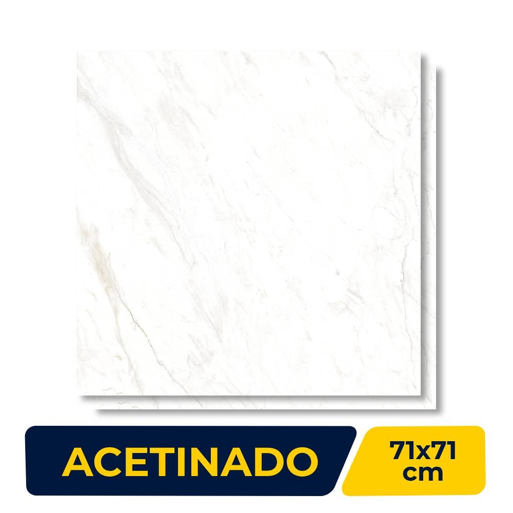 Revestimento De Parede Cerâmico Acetinado 71x71cm Caixa 2,52m² Duragres Pigues In Retificado - 2500-A