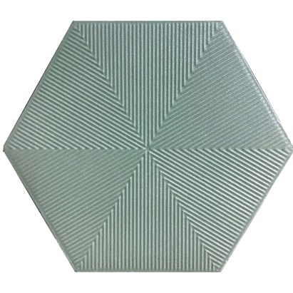 Revestimento de Parede Cerâmico Hexagonal 22,8x22,8cm Caixa 1,02m² Ceral Connect Green