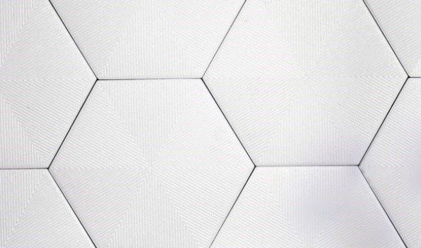 Revestimento Cerâmico Ceral Hexagonal Connect Soft Grey Brilhante