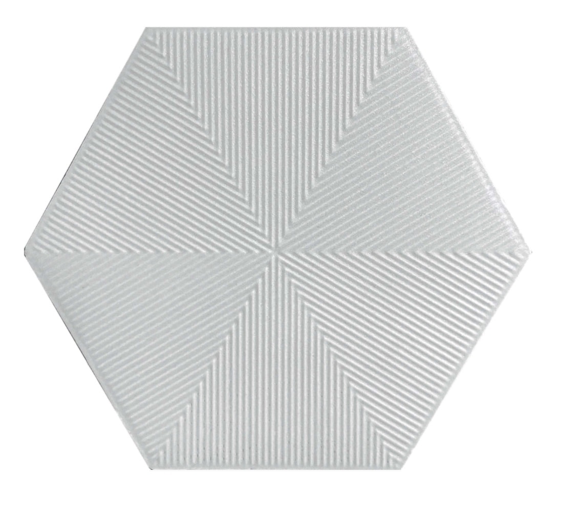 Revestimento Cerâmico Ceral Hexagonal Connect Soft Grey Brilhante