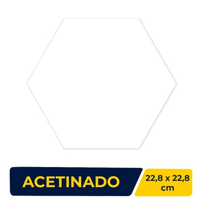 Revestimento de Parede Cerâmico Hexagonal 22,8x22,8cm Caixa 1,02m² Ceral White - 108320115