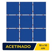 Revestimento de Parede Cerâmico Pastilha 10x10cm Caixa 2,07m² Azul Royal TLD