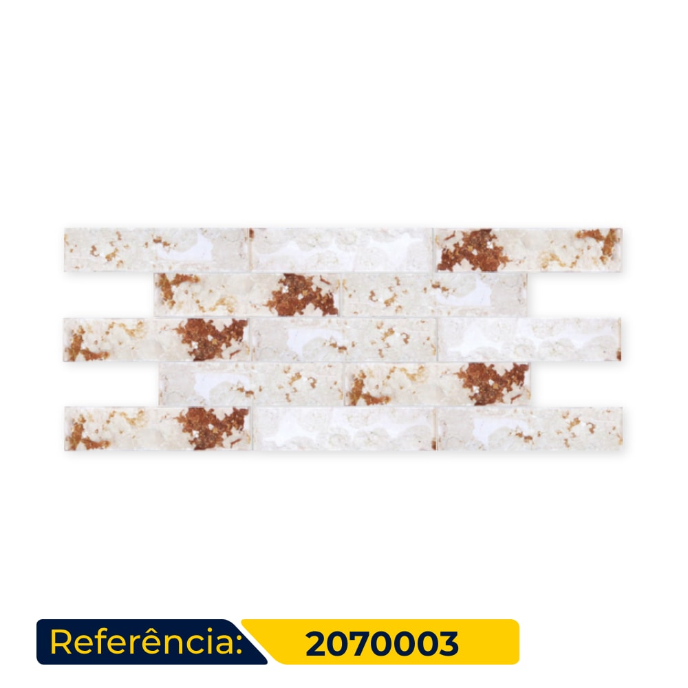 Revestimento de Parede Natural 7x30cm Caixa 0,21m² Ritallio Mattone Crema - 2070003