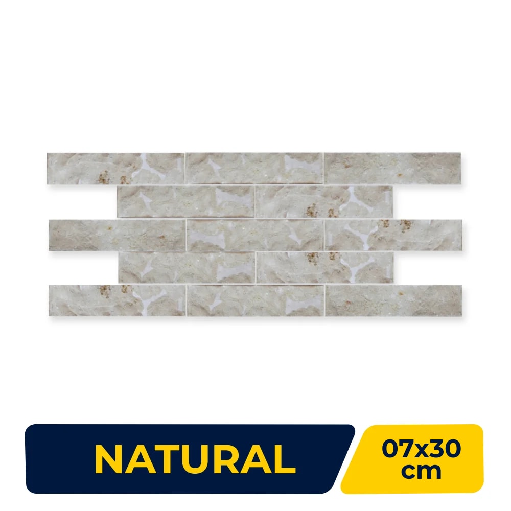 Revestimento de Parede Natural 7x30cm Caixa 0,21m² Ritallio Mattone Fendi Retificado - 2070002