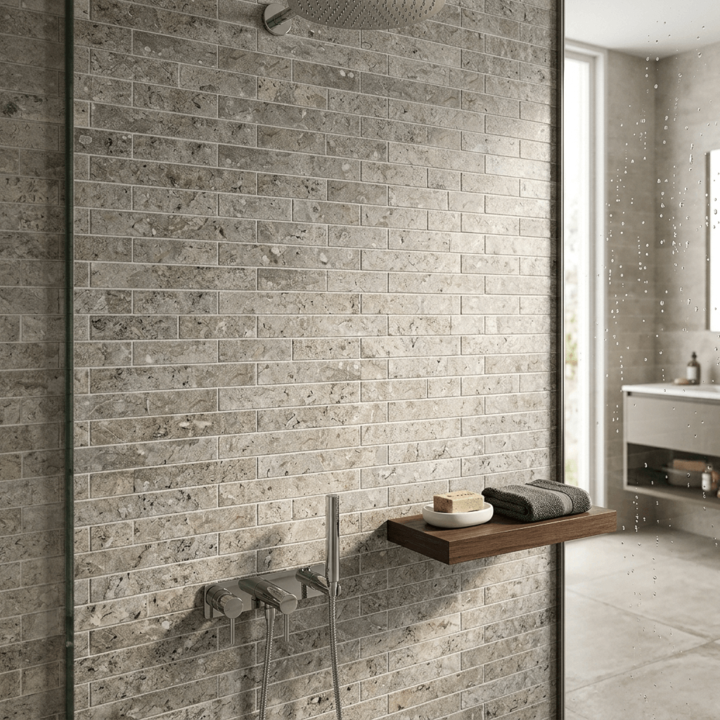 Revestimento de Parede Natural 7x30cm Caixa 0,21m² Ritallio Mattone Grigio Retificado - 2070004