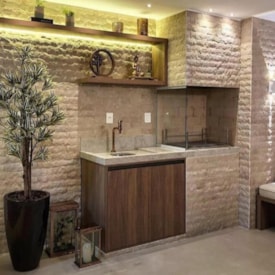 Revestimento de Parede Natural 7x30cm Caixa 0,21m² Ritallio Mattone Travertino Retificado - 2070006