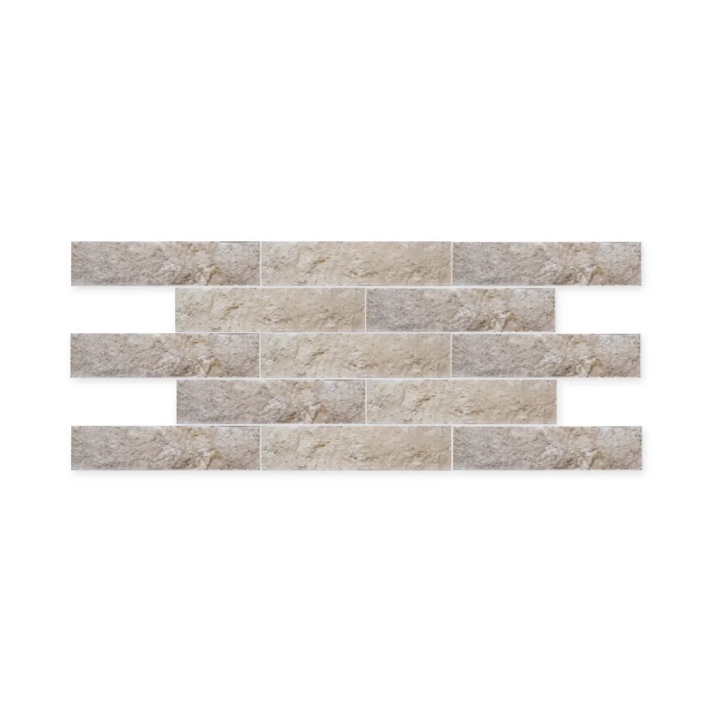 Revestimento de Parede Natural 7x30cm Caixa 0,21m² Ritallio Mattone Travertino Retificado - 2070006