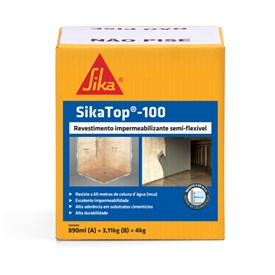 Revestimento Impermeabilizante SikaTop 100 Bicomponente Semi-Flexível 4Kg - 428058