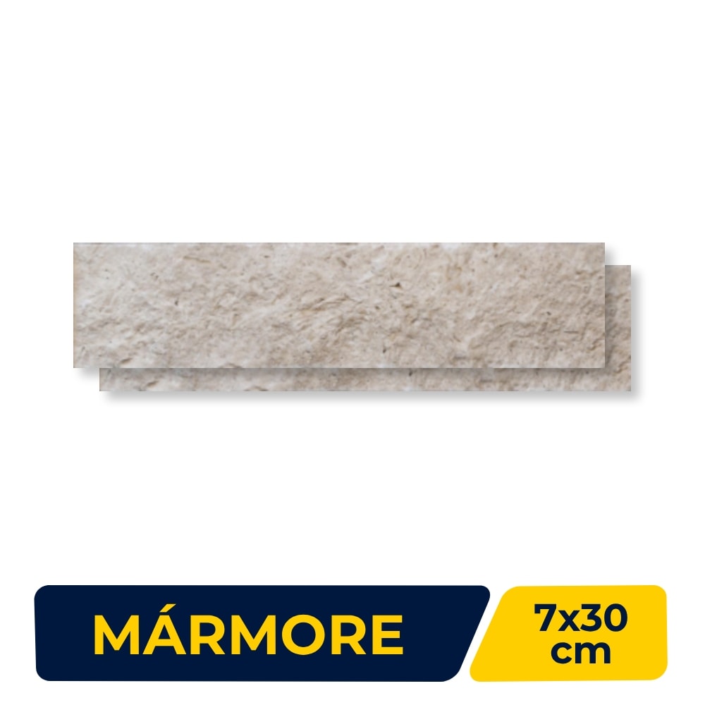Revestimento Mármore 7x30cm Caixa 0,189m² Ritallio Mattone Travertino - 2070006