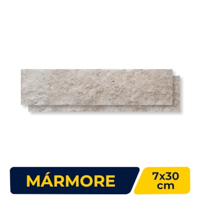 Revestimento Mármore 7x30cm Caixa 0,189m² Ritallio Mattone Travertino - 2070006