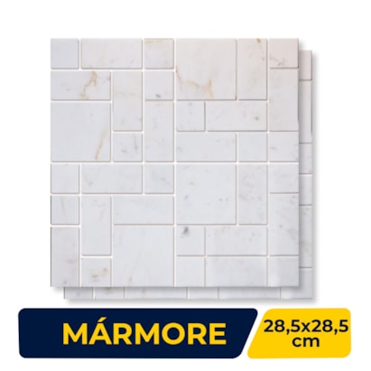 Revestimento Mármore Polido 28,5x28,5cm Ritallio Piastrella Bianco - 2080007