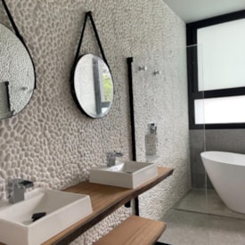 Revestimento Natural Seixo 30x30cm Ritallio Bianco - 2050009